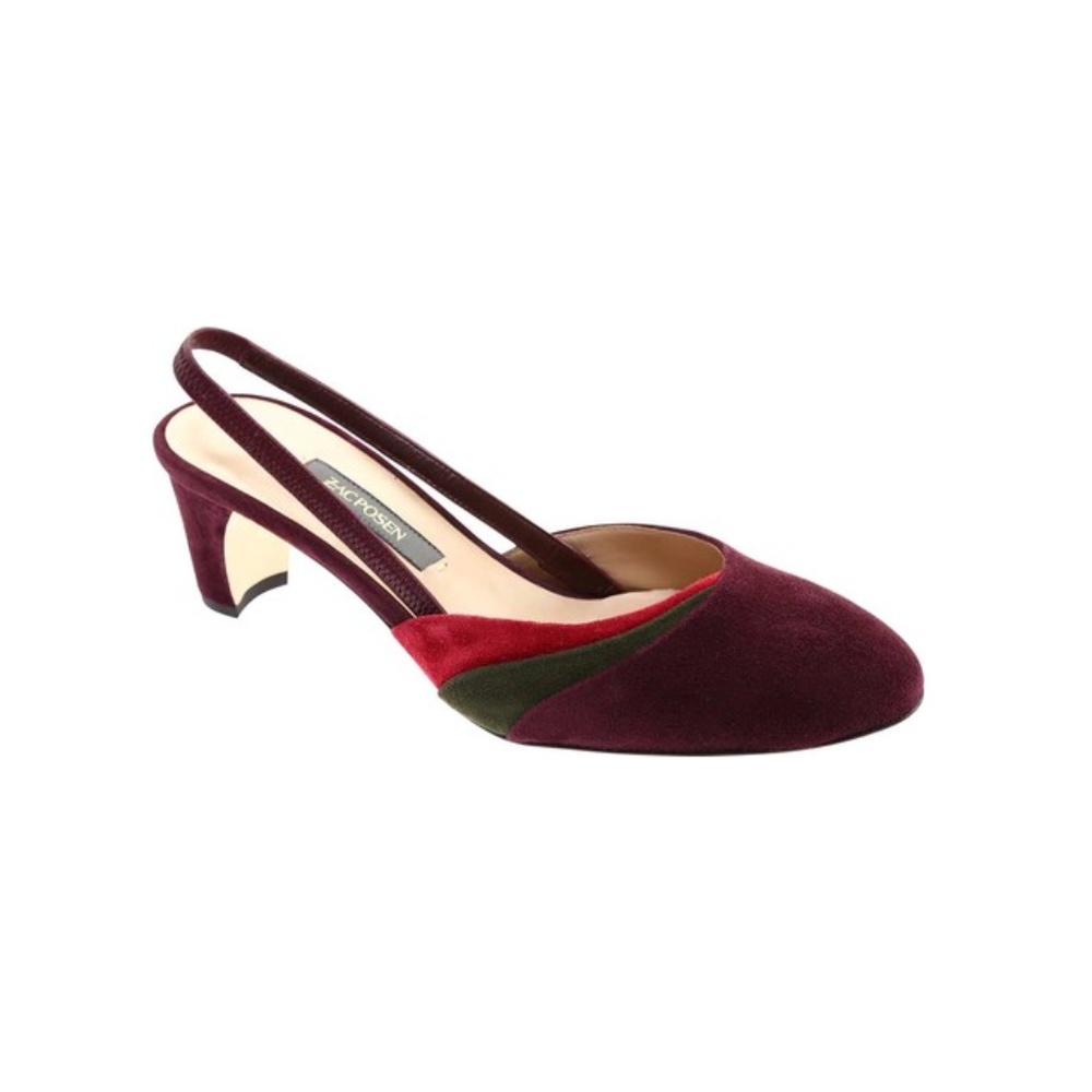 Zac Posen Cindy Suede and Nappa Leather Slingback